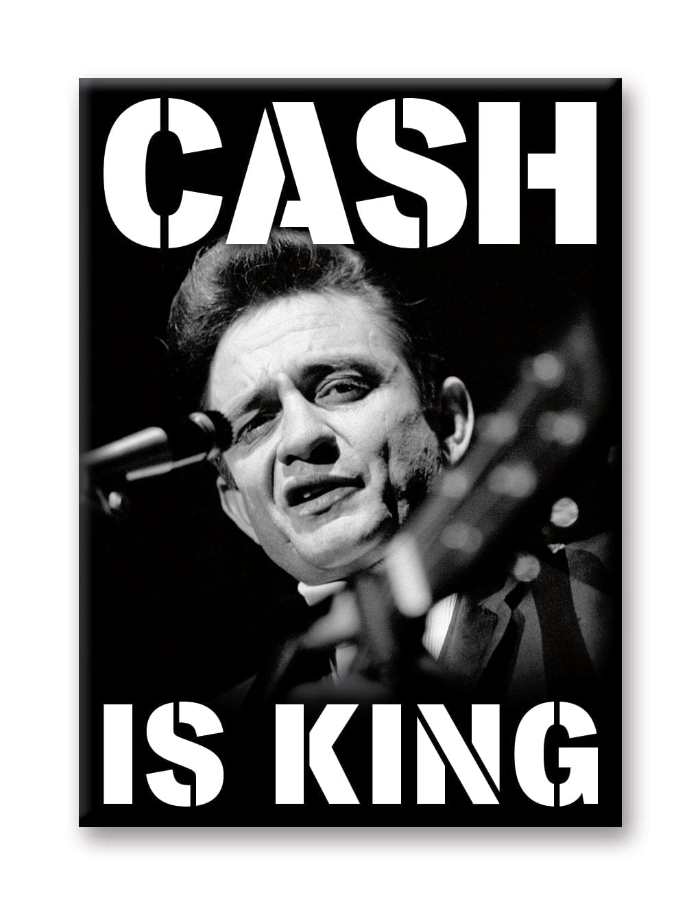 Johnny Cash Is King Flat Magnet