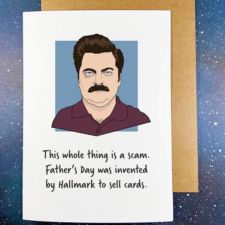 Ron Swanson Father's Day Card