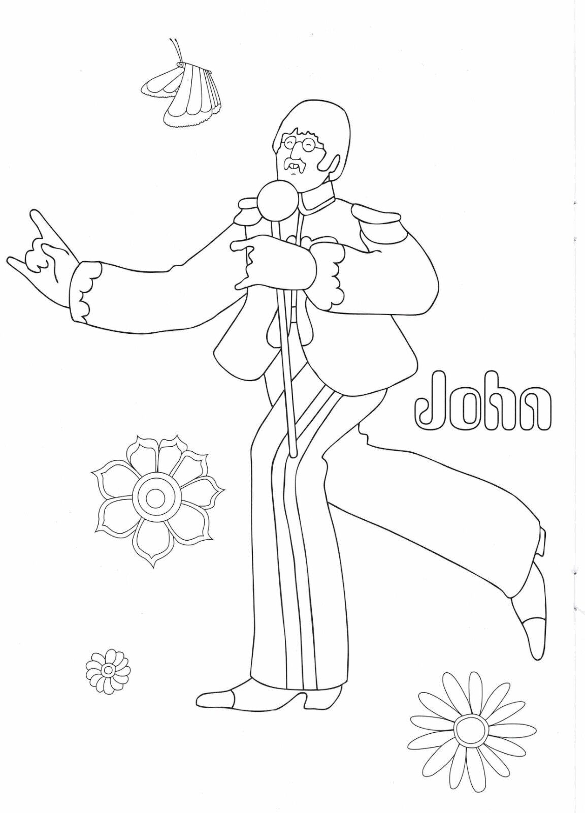 the beatles yellow submarine coloring pages