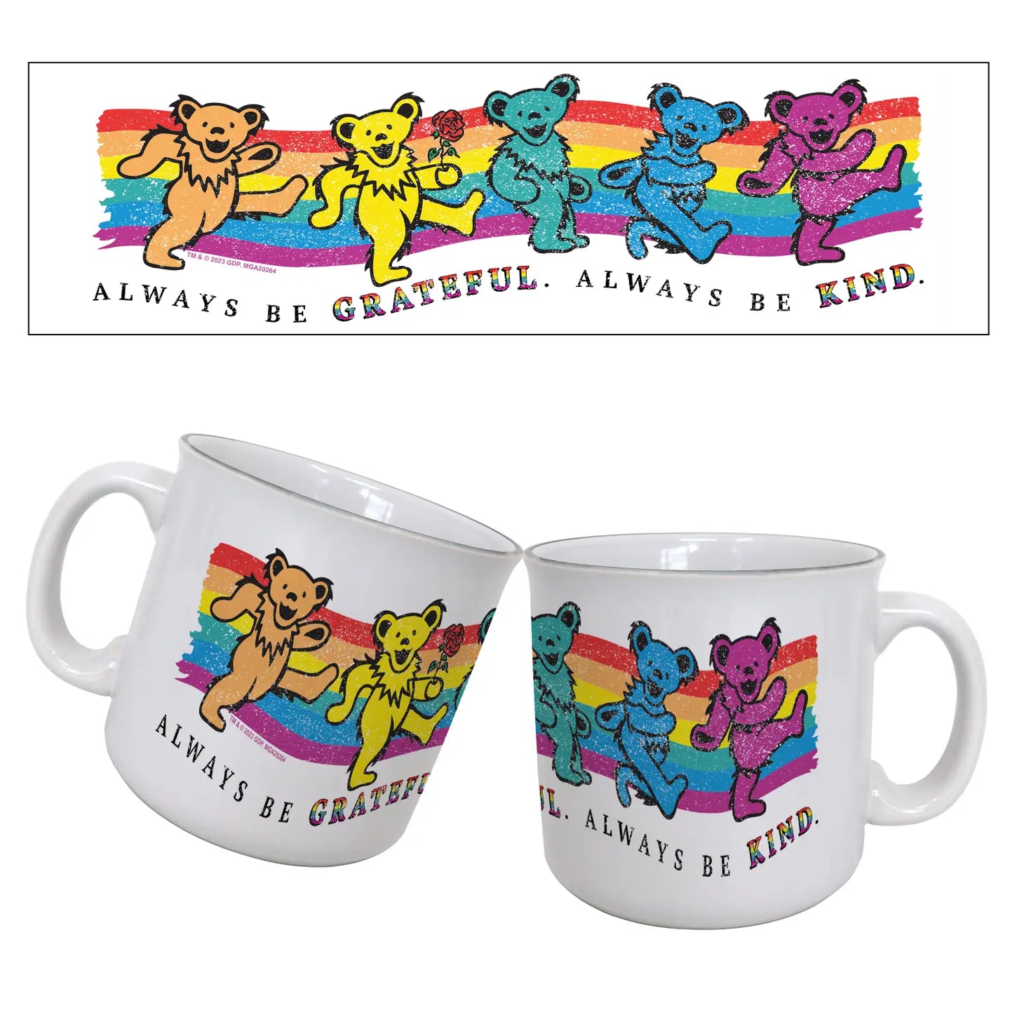 Grateful Dead Grateful Bears Camper Mug