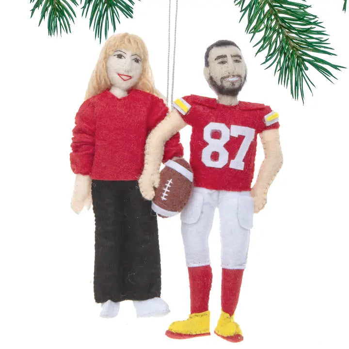 Taylor Swift Travis Kelce Fair Trade Ornament